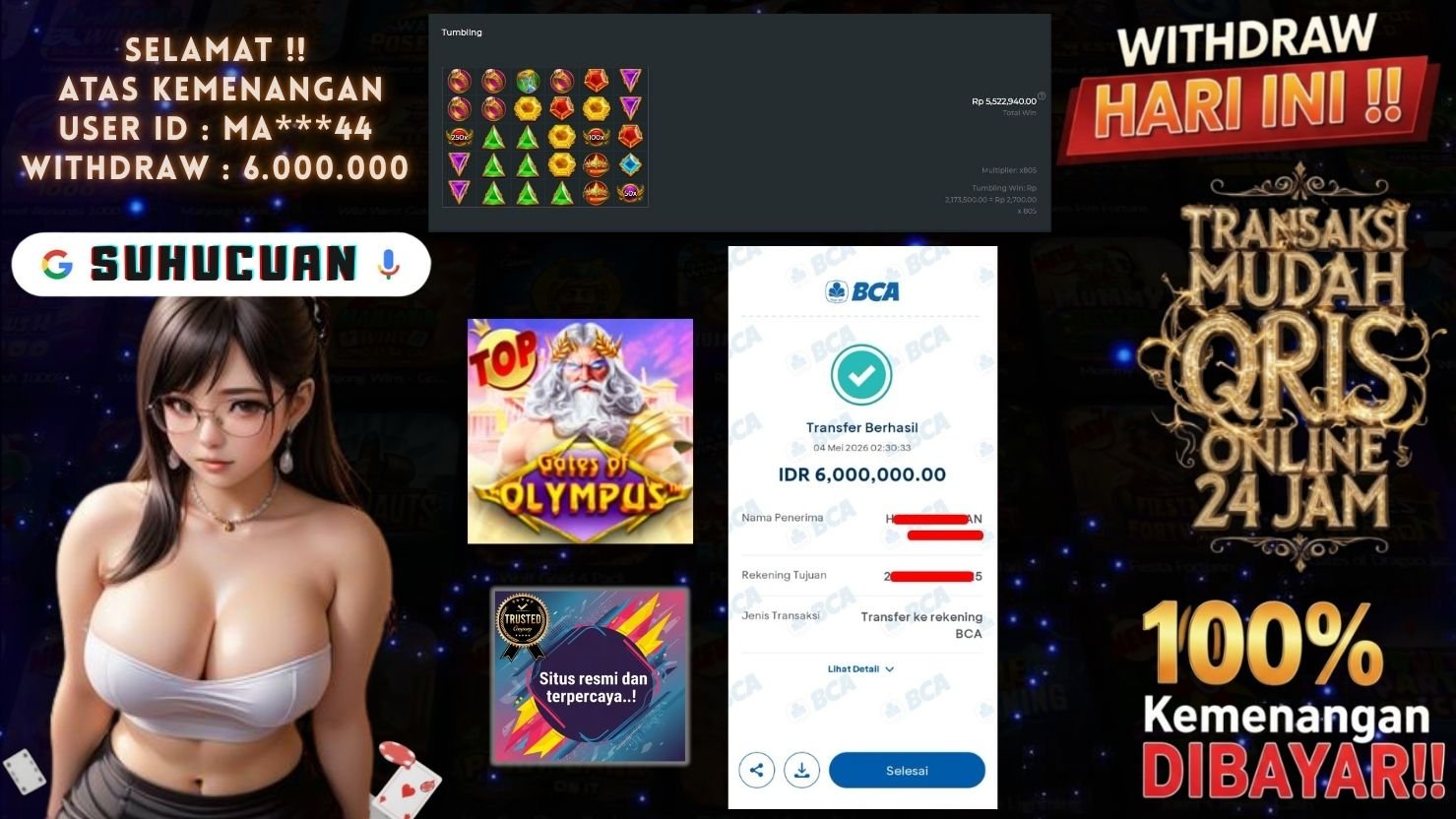 SUHUCUAN JACKPOT SLOT GATES OF OLYMPUS